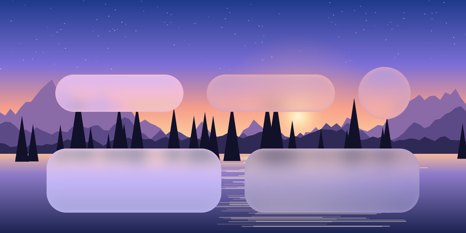 amazing-glass over the dusk scene